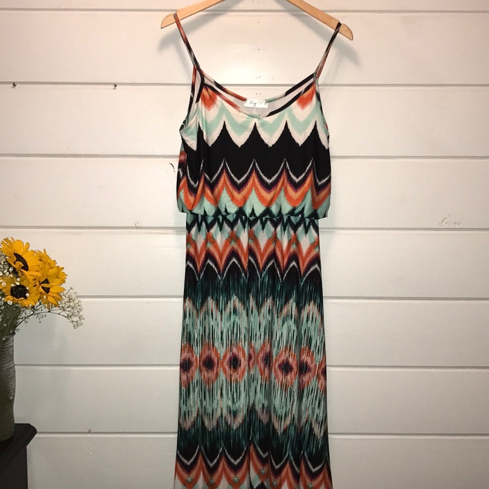 Shira P multi colored maxi dress